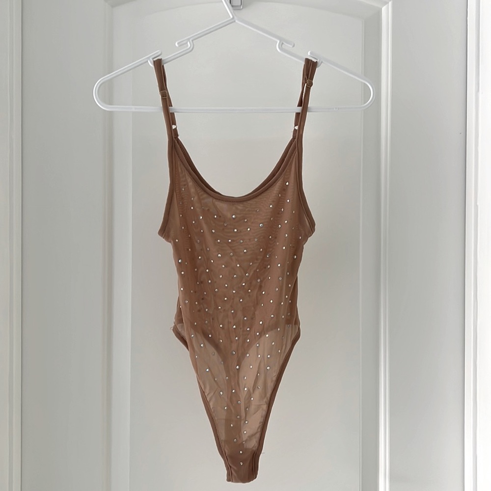 Strass Bodysuit - Nude XS
